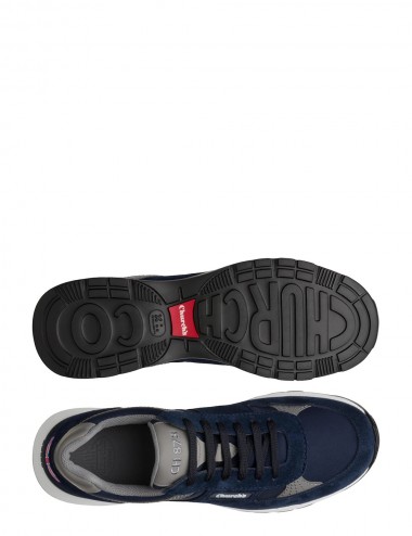 Ch873 Sneaker Rétro in Pelle Scamosciata & Mesh Blu