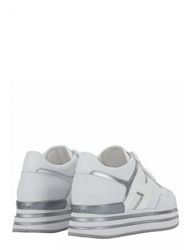 Sneakers Midi H222 argento-bianco