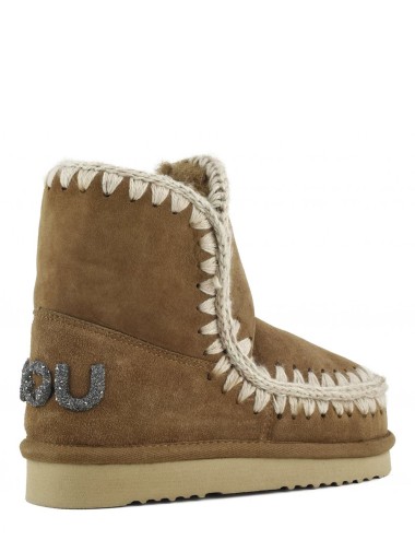 Stivaletti eskimo 18 glitter logo cognac