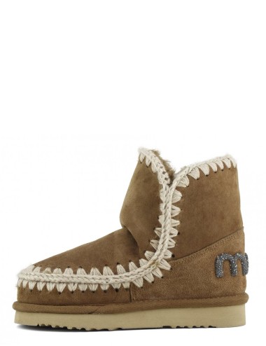 Stivaletti eskimo 18 glitter logo cognac