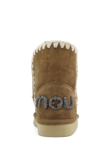 Stivaletti eskimo 18 glitter logo cognac