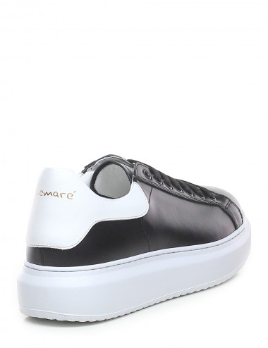 Sneakers in pelle nera e bianca