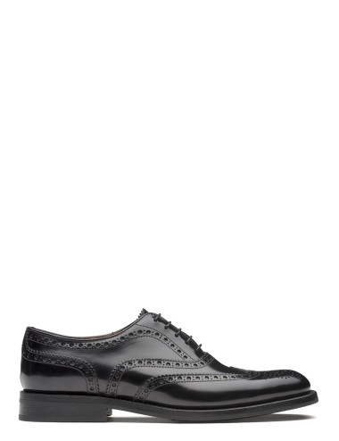 Burwood wg Oxford Brogue in Pelle di Vitello Spazzolato Nero