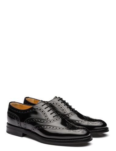 Burwood wg Oxford Brogue in Pelle di Vitello Spazzolato Nero