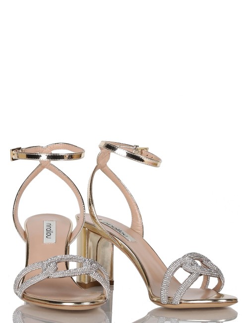 Sandali alti Baby 705 specchio-platino