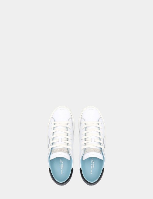 Sneakers Prsx Veau Blanc Noir