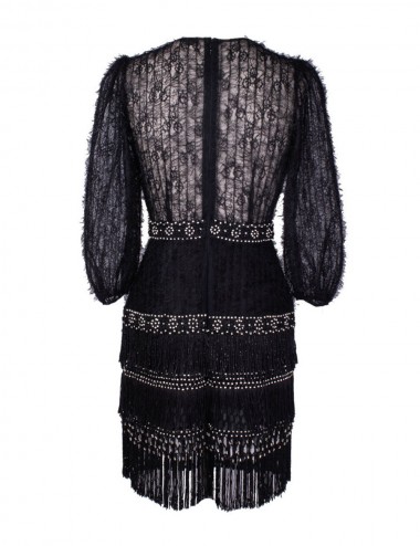 Embroidered crossover dress...