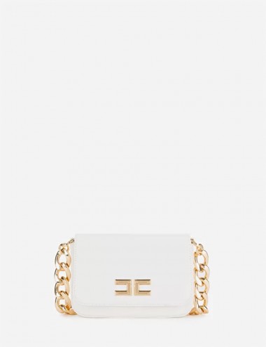 Ivory Mini bag with gold logo