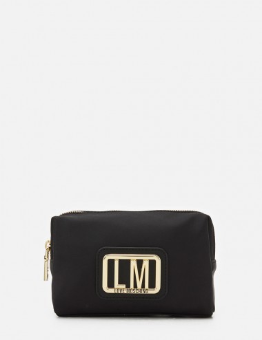 Beauty bag in nylon LM nero