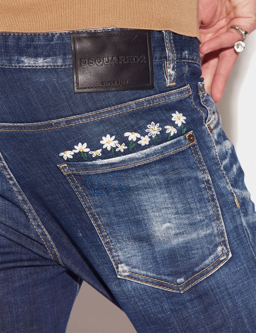 Jeans Dark Crinkle Daisy Wash Cool Guy