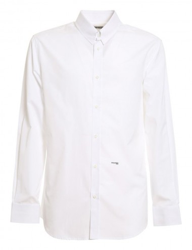 Camicia Mini Logo Relax Dan Shirt Bianco
