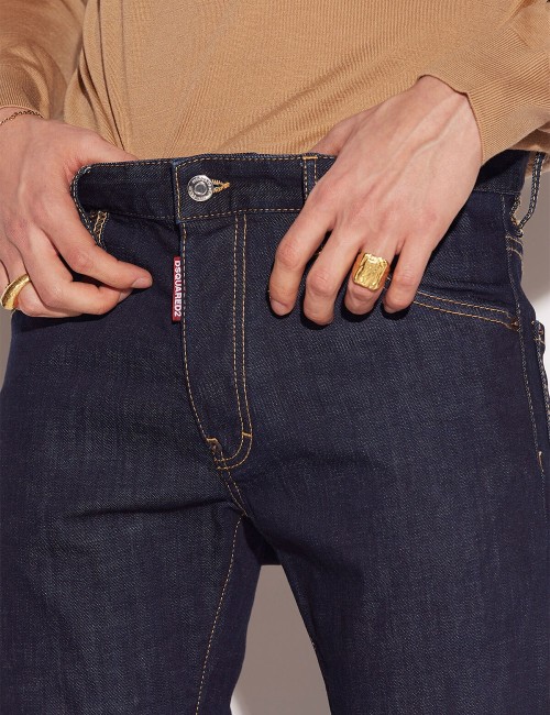 Jeans Dark Rinse Wash Cool Guy