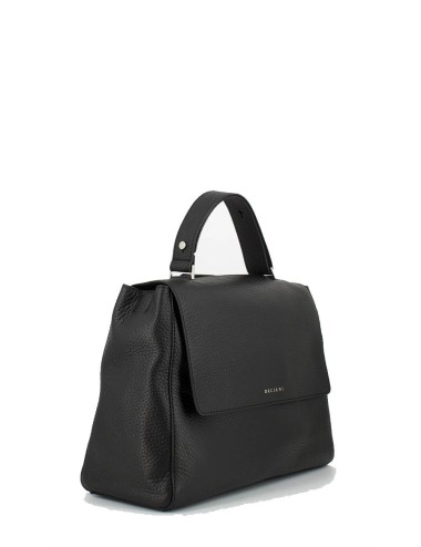 Borsa a spalla grande Sveva Soft in pelle Nero