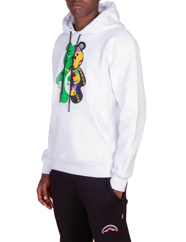 Felpa con cappuccio Anatomy Bear Hoodie Bianco
