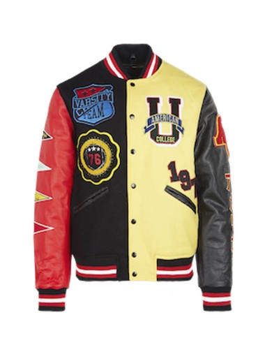 Jacket Teddy Varsity Black/Yellow AC-1