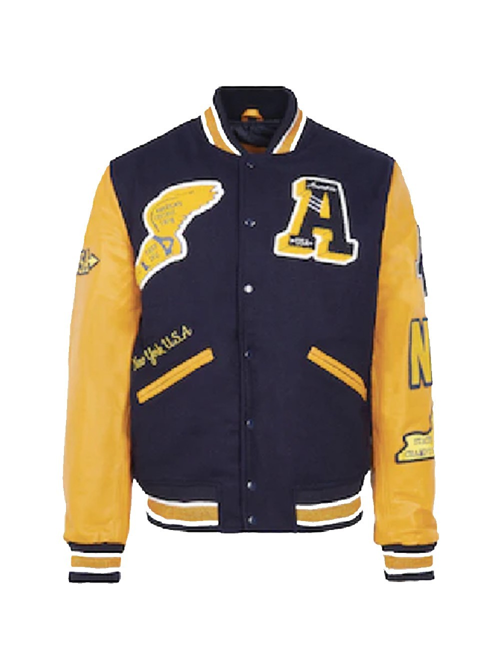 Jacket Teddy Varsity Navy/Yellow AC-4