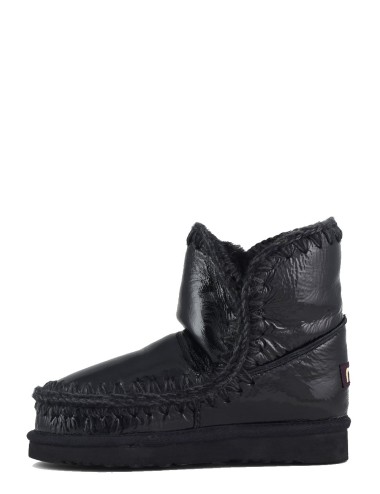 Stivaletto Eskimo 18 in Montone Double-Face Nero vernice