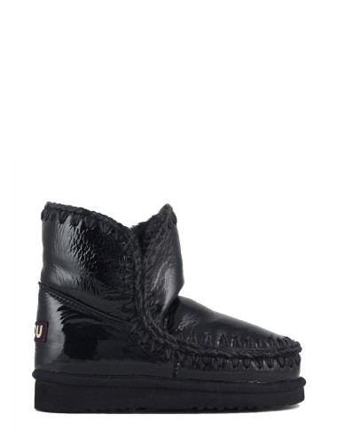 Stivaletto Eskimo 18 in Montone Double-Face Nero vernice