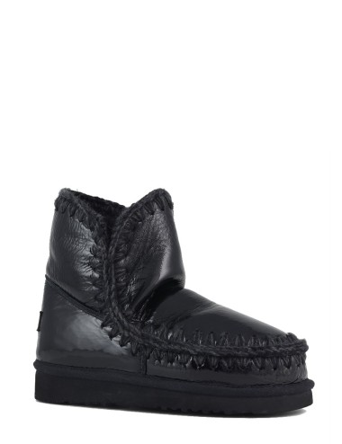 Stivaletto Eskimo 18 in Montone Double-Face Nero vernice