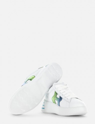 Sneakers Rebel Bianco Blu Verde