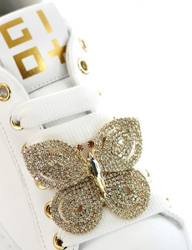 Sneakers con gioielli removibili Bianco