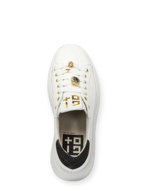 Sneakers con gioielli removibili Bianco