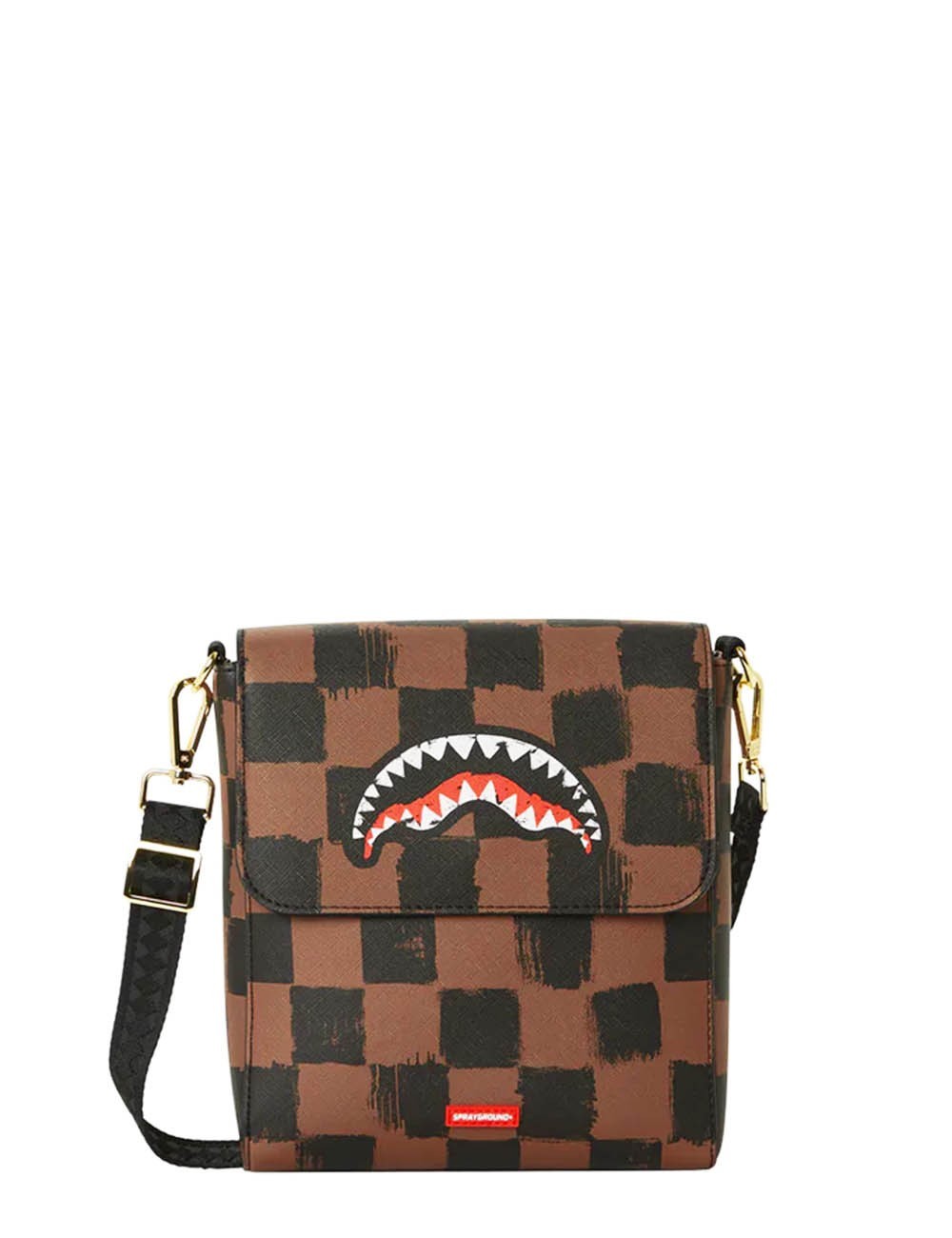 Borsa a tracolla Sharks In Paris Painted Messenger Sling Bag Marrone