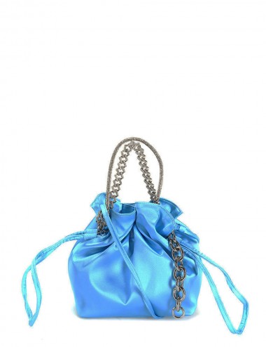 Minibag a Secchiello con due manici gioiello Celeste