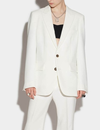 Manhattan Slouch Suit White