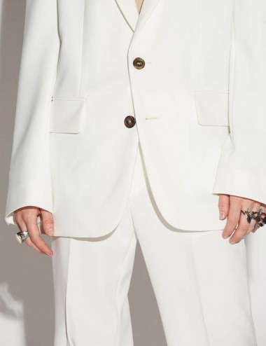Manhattan Slouch Suit White