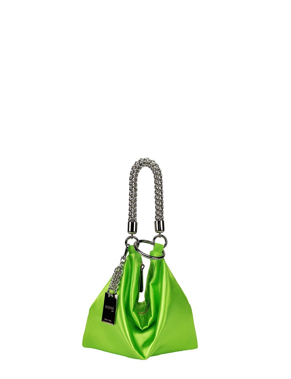 Borsa a Mano Piccola Ewa in Satin Lime