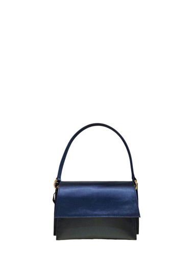 Borsa a Mano in Pelle Blu