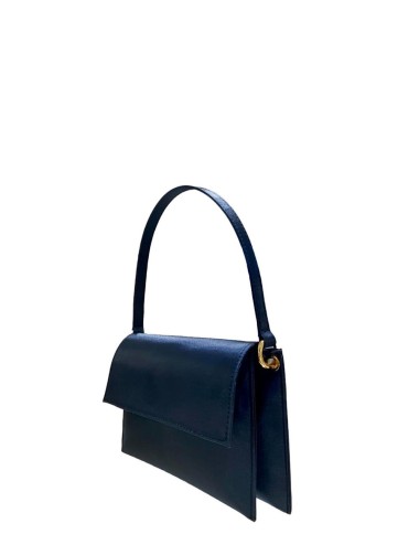 Borsa a Mano in Pelle Blu