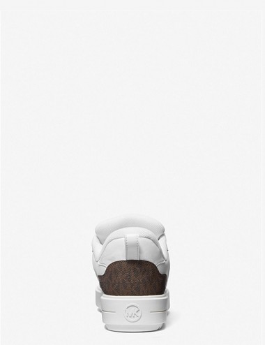 Sneaker Rumi in Pelle con Logo Bianco