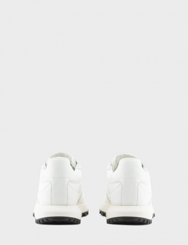 Sneakers in Nylon Riciclato con Dettagli in Saffiano rigenerato Sustainability Values Bianco