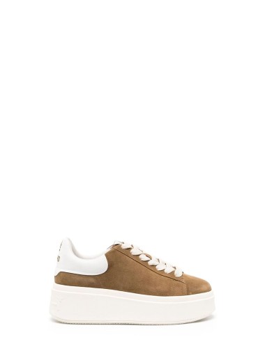 Sneakers Moby con Plateau Marrone Cammello