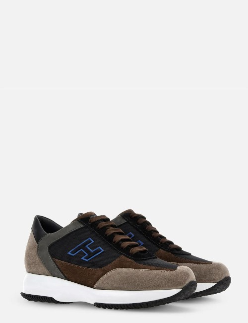Sneakers Hogan Interactive Beige Marrone Blu