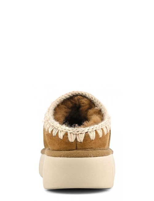 Bounce clog metal logo Cognac