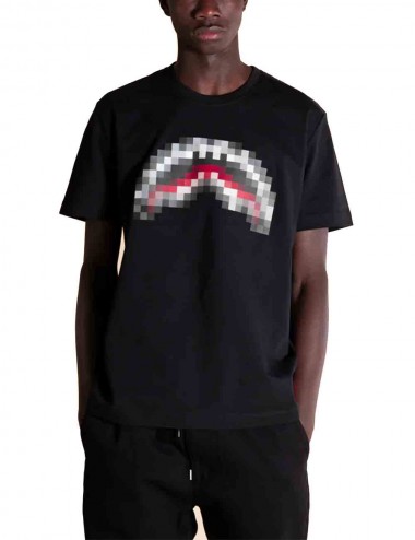 T-Shirt Pixel Shark Nero