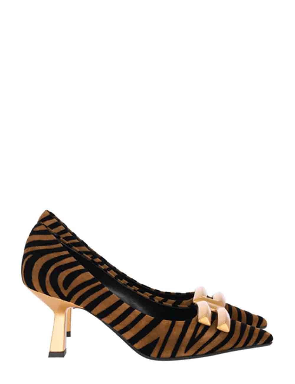 Decollete discount camoscio marrone