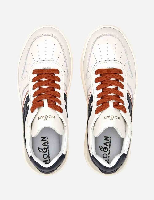 Sneakers H630 Bianco Blu Arancio