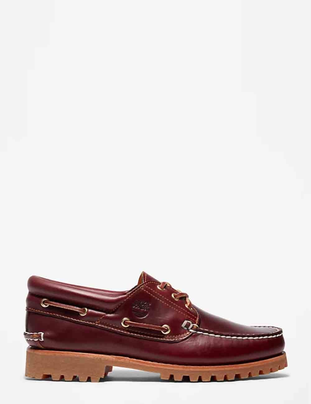 Scarpa Da Barca 3-Eye Lug Handsewn Bordeaux