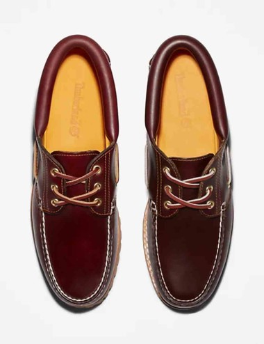 Scarpa Da Barca 3-Eye Lug Handsewn Bordeaux