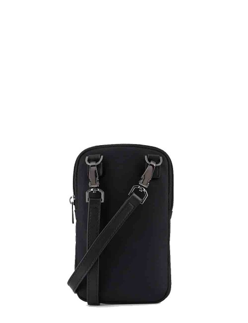 Tech case in nylon riciclato Armani Sustainability Values Nero