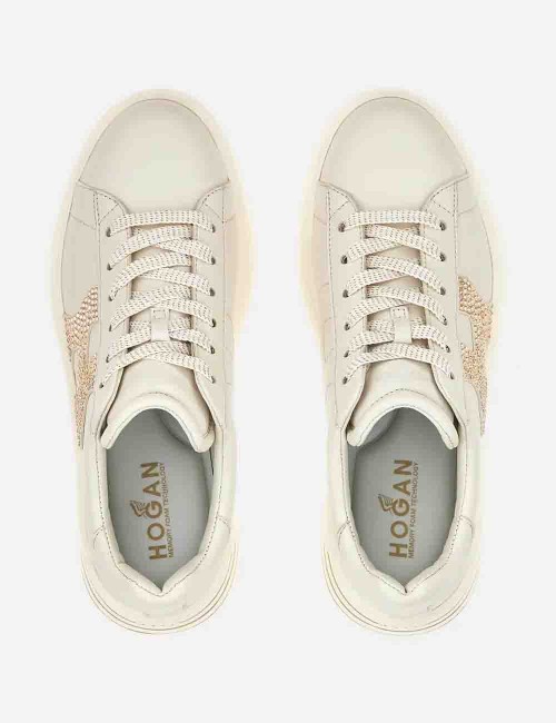Sneakers Hogan Rebel H564 Strass Naturale