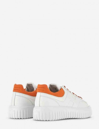 Sneakers H-Stripes Bianco Arancione