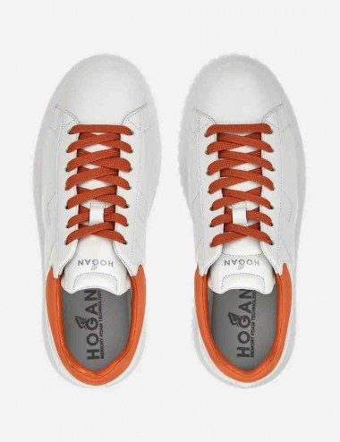 Sneakers H-Stripes Bianco Arancione