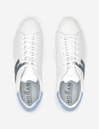 Sneakers Hogan H580 Bianco Grigio Celeste