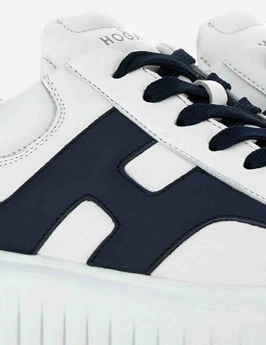 Sneakers H-Stripes Bianco Blu