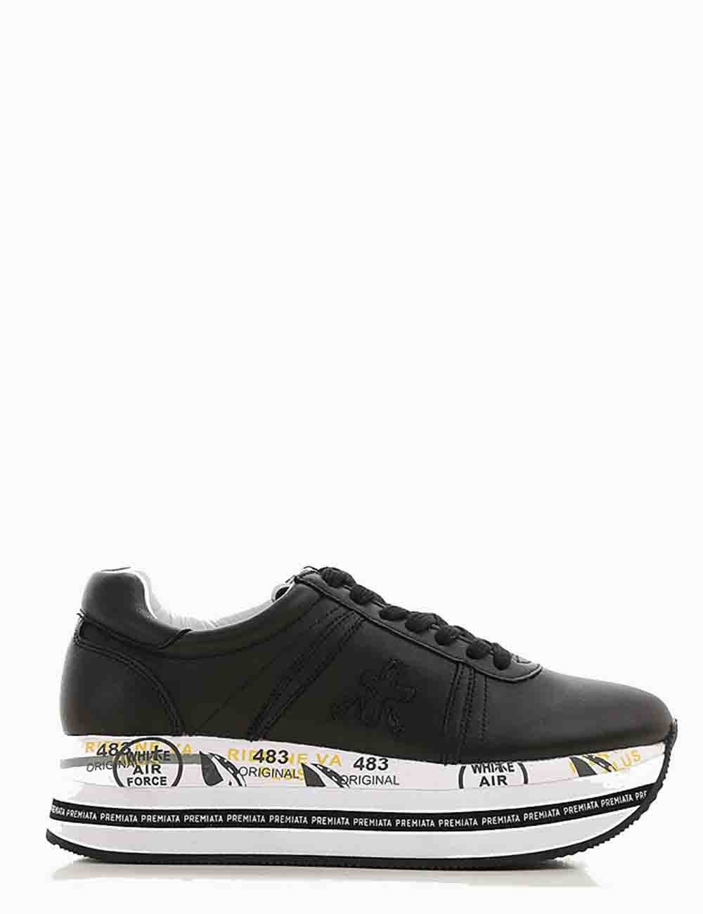 Sneakers Beth 3873 in Pelle Nero